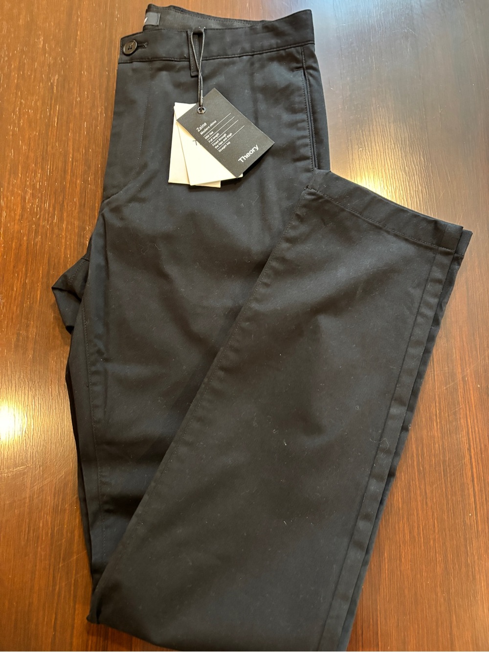 Theory Men's Black Chinos - Slim Stretch
